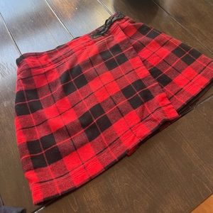 Alice + Olivia mini skirt Plaid red